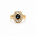 Bague Marguerite - Or Jaune - Saphir et Diamants