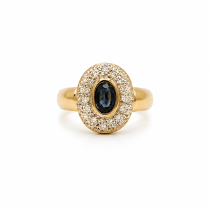 Bague Marguerite - Or Jaune - Saphir et Diamants