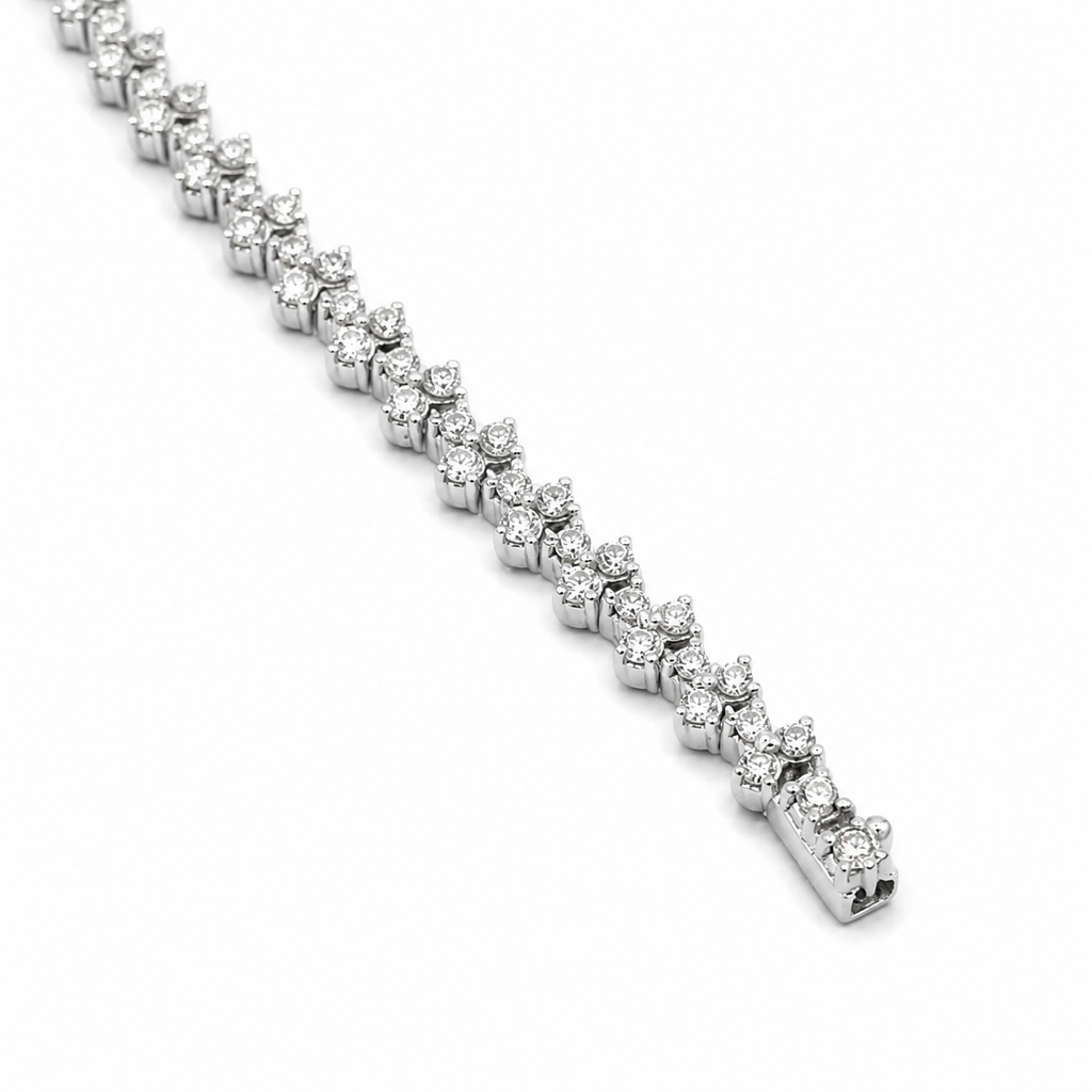 Bracelet Riviere Diamants - Or Blanc