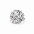 Bague Marguerite Or blanc et Diamants 2,10 carats