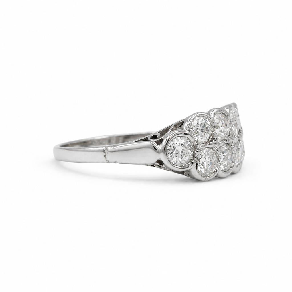 Art Déco - Bague Platine - Diamants 1,20 carats