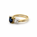 Bague 2 Ors - Saphir et Diamants