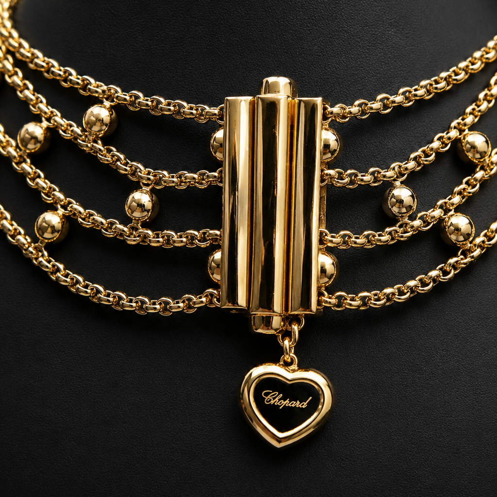 Chopard - Drapier necklace "Les Chaînes collection" - Yellow gold and diamonds