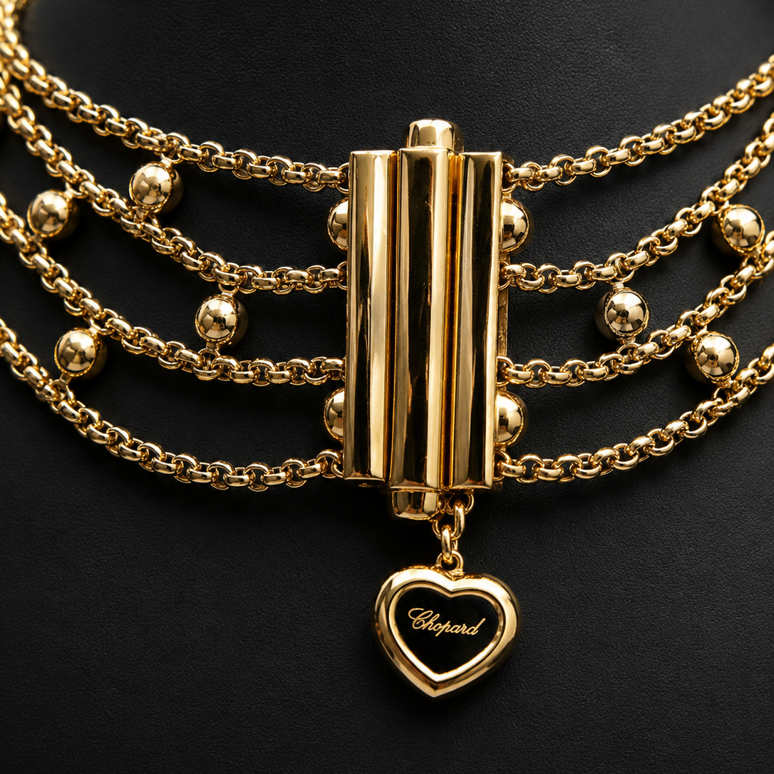 Chopard - Drapier necklace "Les Chaînes collection" - Yellow gold and diamonds