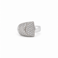 Bague Bandeau Or blanc et Diamants