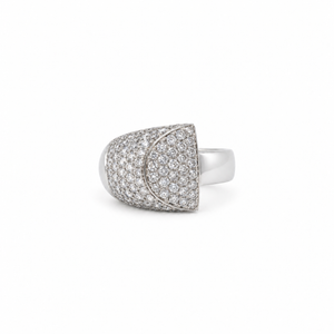 Bague Bandeau Or blanc et Diamants