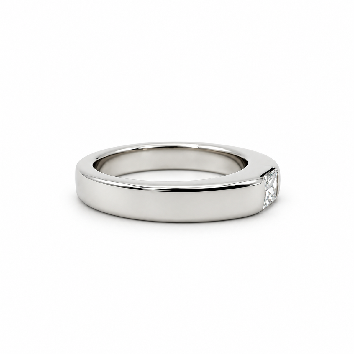 Cartier - Bague Tank Or blanc - Diamant