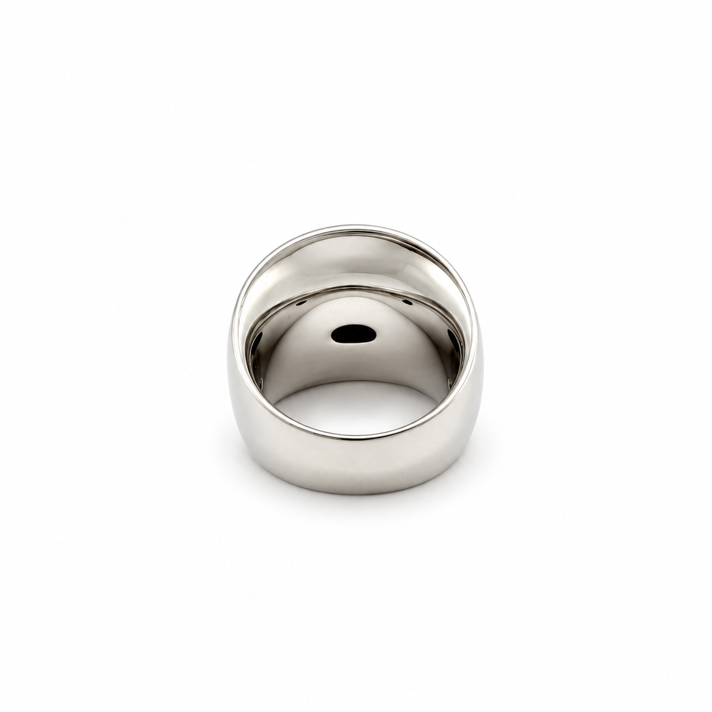 Bague Jonc Large Or blanc