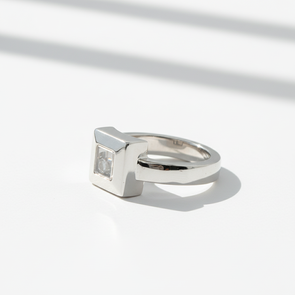 Chopard - Bague « Happy Diamonds » - Or blanc et Diamants