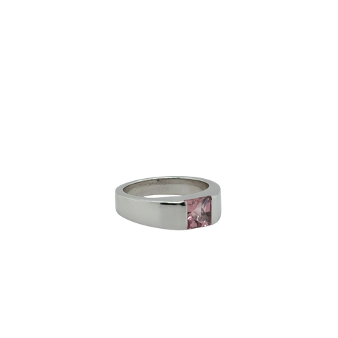 Cartier - Bague Tank Or Blanc - Quartz Rose