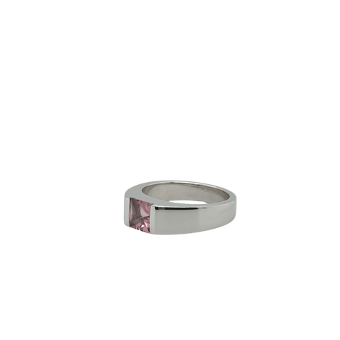Cartier - Bague Tank Or Blanc - Quartz Rose