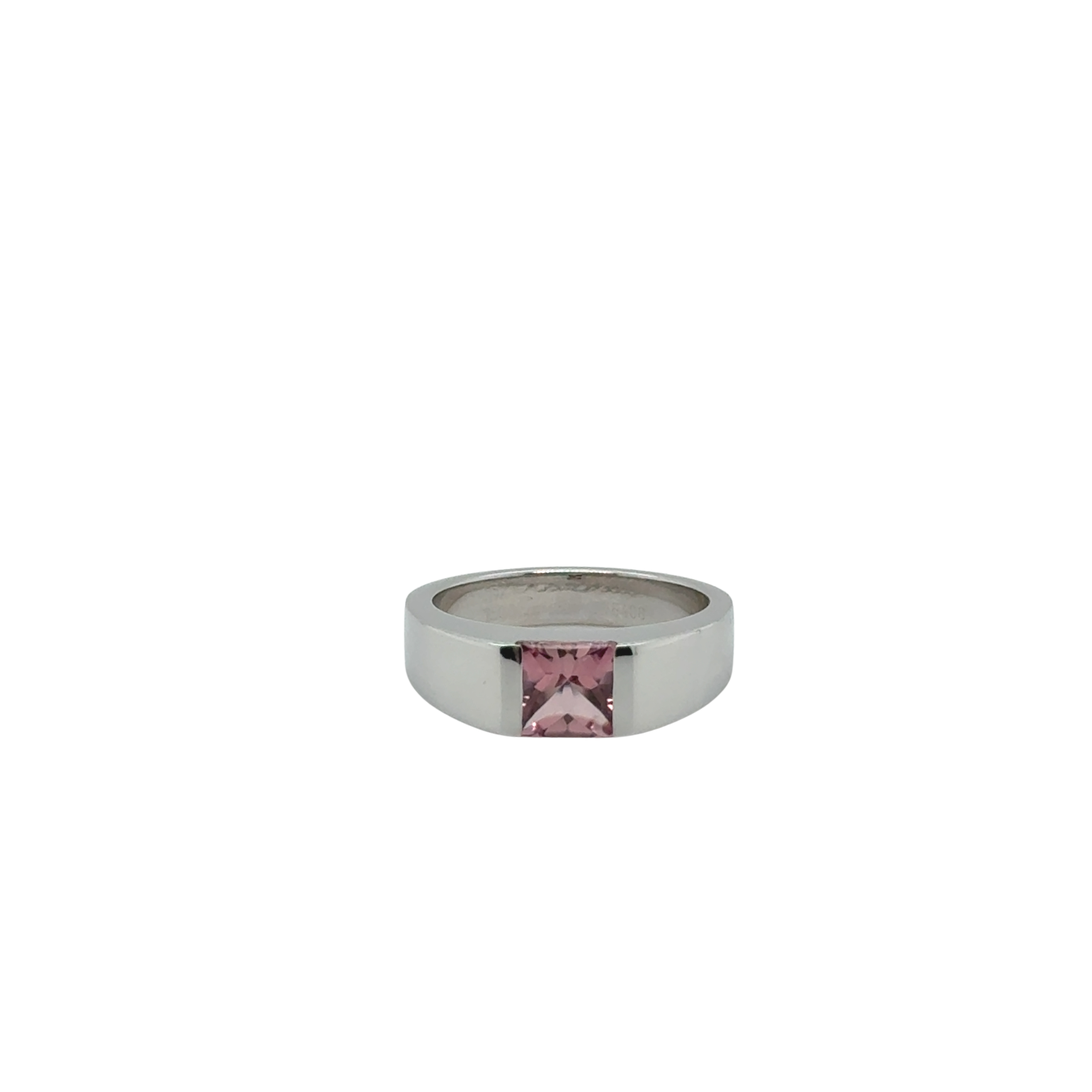 Cartier - Bague Tank Or Blanc - Quartz Rose