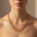 Chopard - Collier drapier « collection les chaînes » - Or jaune et diamants