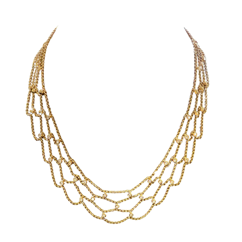 Chopard - Collier drapier « collection les chaînes » - Or jaune et diamants