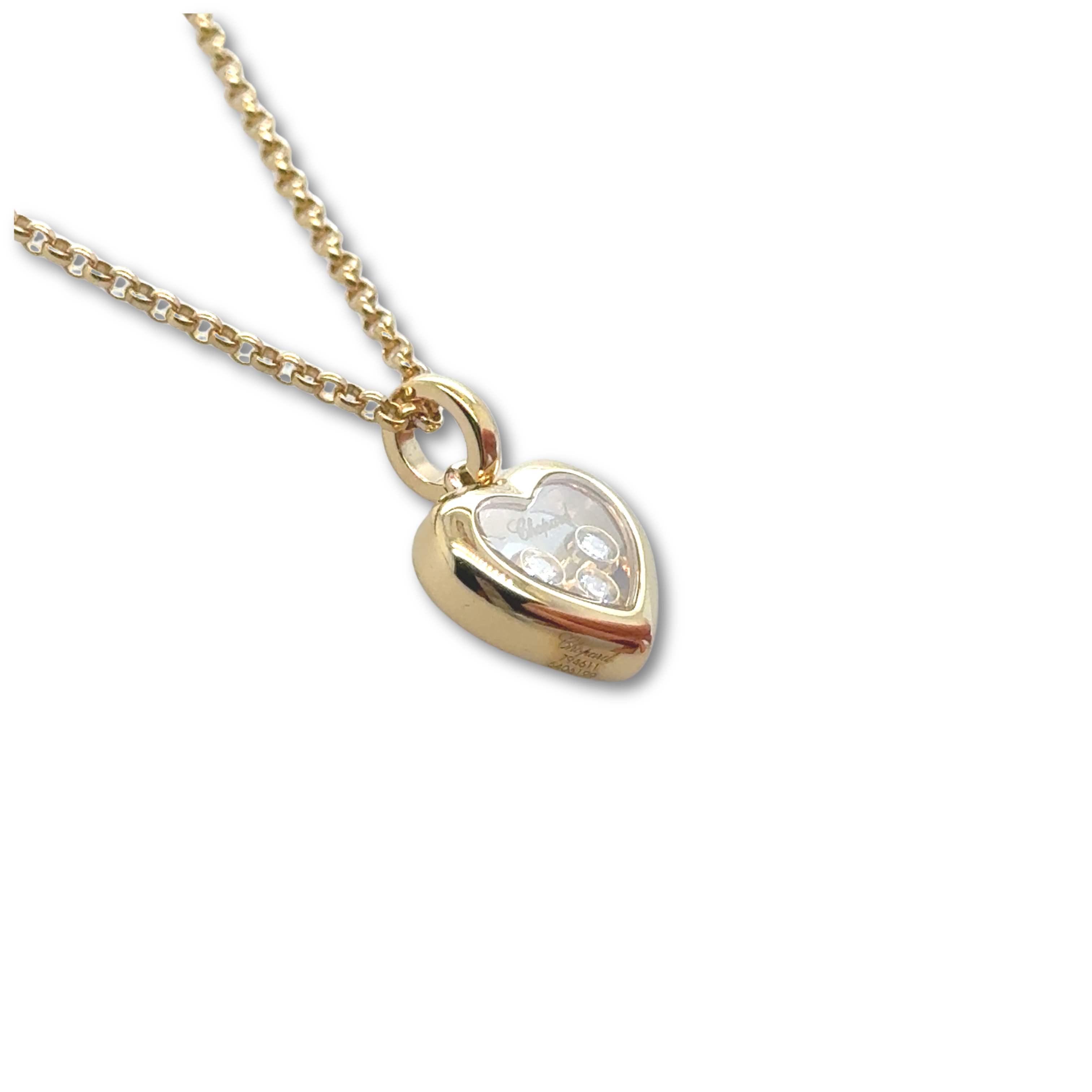 Chopard - “Happy DIAMONDS” yellow gold pendant necklace