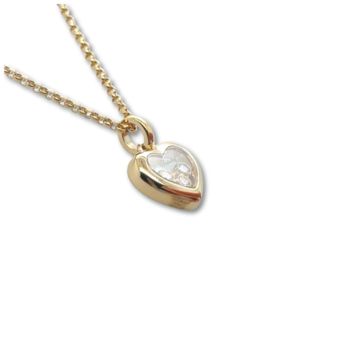 Chopard - “Happy DIAMONDS” yellow gold pendant necklace