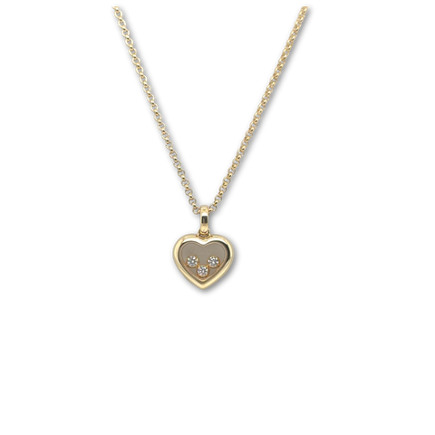 Chopard - “Happy DIAMONDS” yellow gold pendant necklace