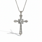 Art déco - Pendentif Croix or blanc et Diamants