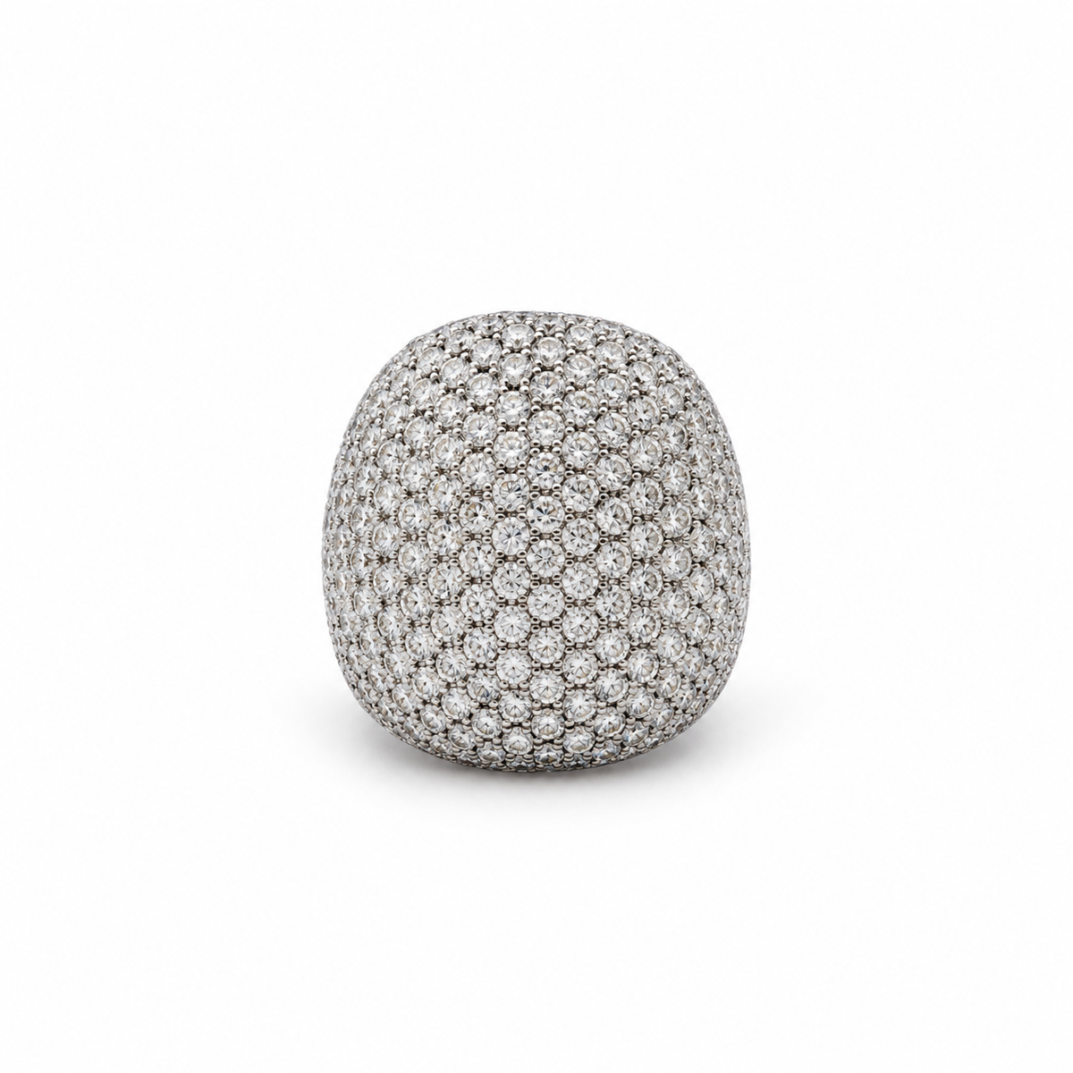 Bague Pavée en Or blanc et Diamants 3,80 carats