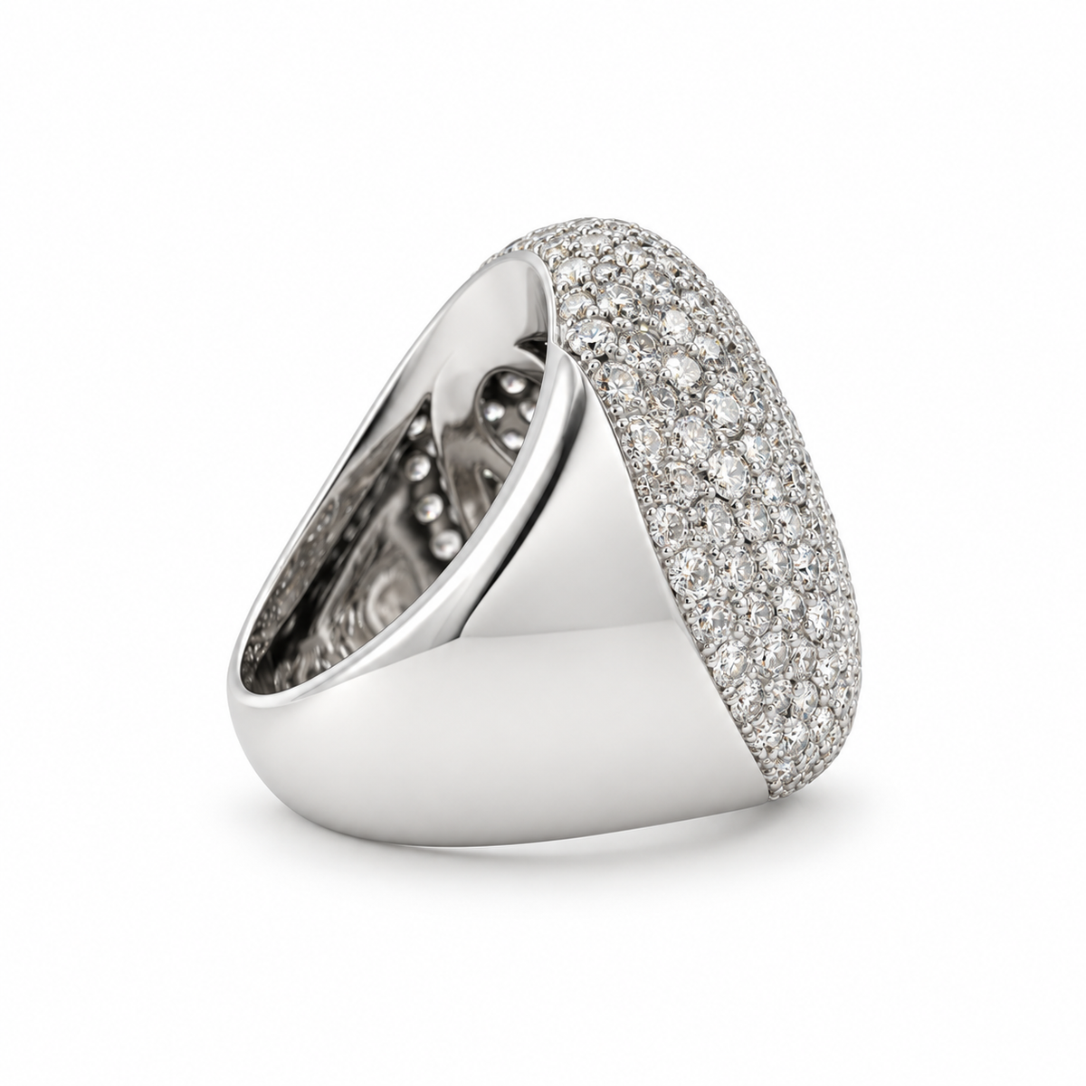 Bague Pavée en Or blanc et Diamants 3,80 carats