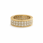 Bague Tour complet - Or jaune et Blanc - Diamants 2,20 cts