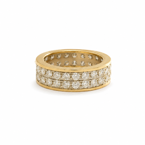Bague Tour complet - Or jaune et Blanc - Diamants 2,20 cts