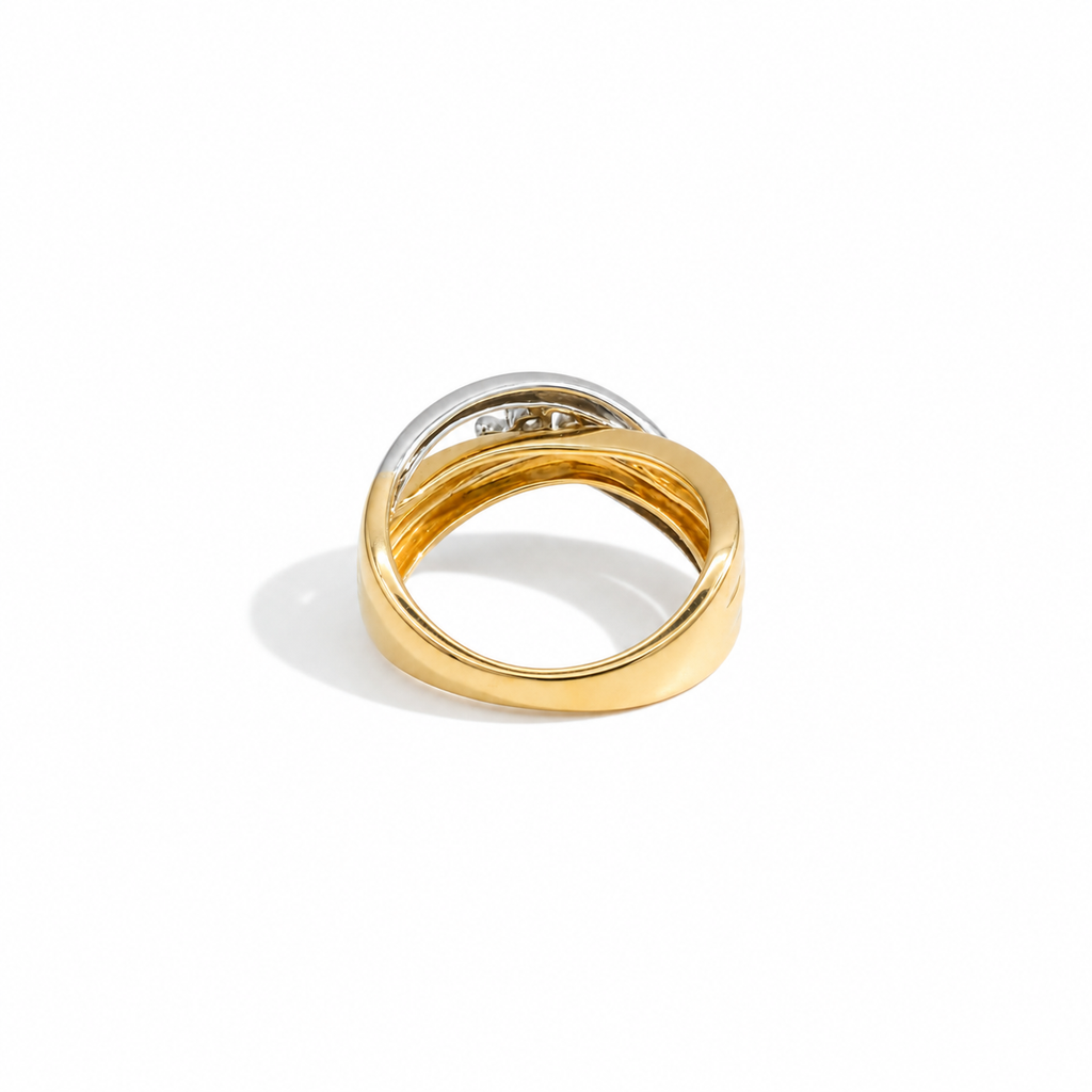 Two-tone gold ring - Diamond trilogy