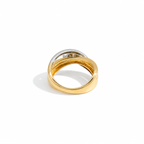 Two-tone gold ring - Diamond trilogy