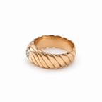 Godronné Tourbillon Ring - Rose Gold - 0.30 ct Diamond