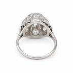 Art déco - Bague Or blanc, platine et diamants