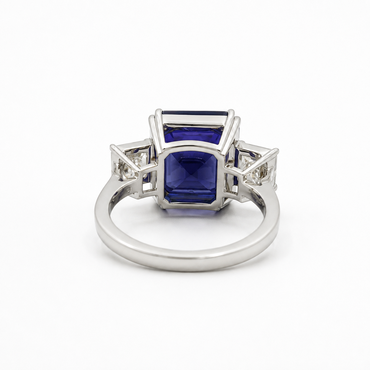 Bague Tanzanite 11,92 carats et Diamants - Certificat ALGT et GIA