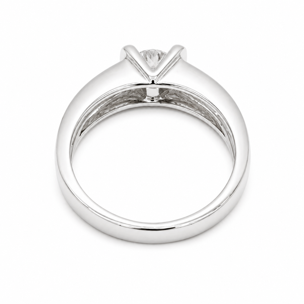 Bague Bandeau Or blanc et Diamants 1,60 carats
