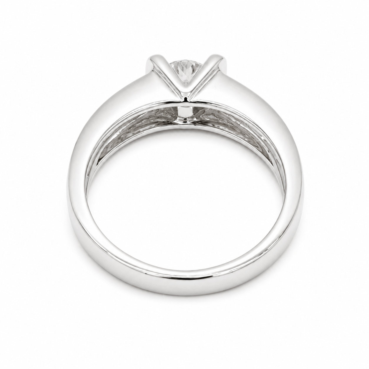 Bague Bandeau Or blanc et Diamants 1,60 carats