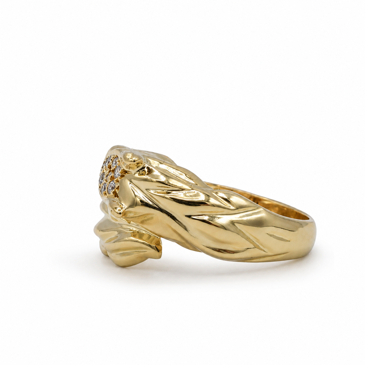 Bague Or jaune - Cheval - Diamants