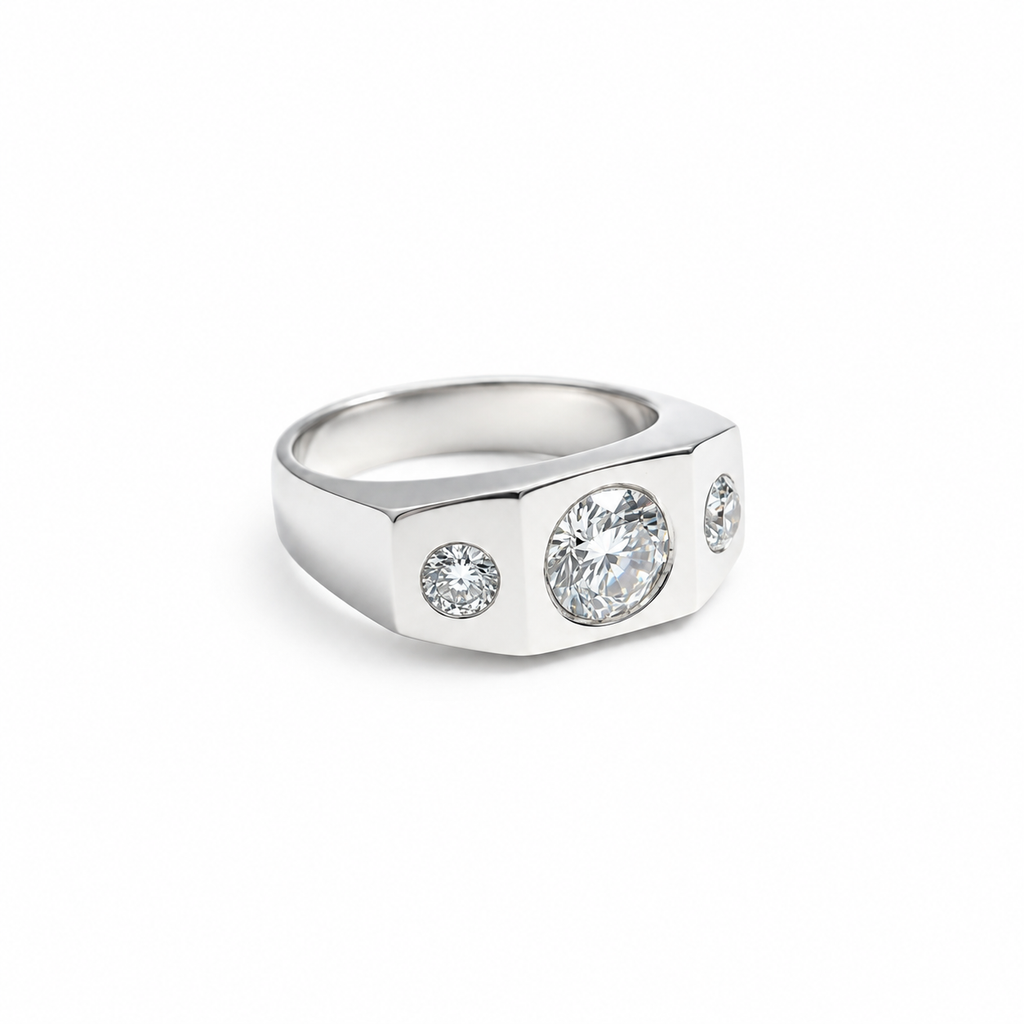 Bague Platine - Diamants 1,41 carats - Année 50