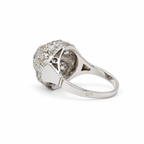 Art déco - Bague Or blanc, platine et diamants