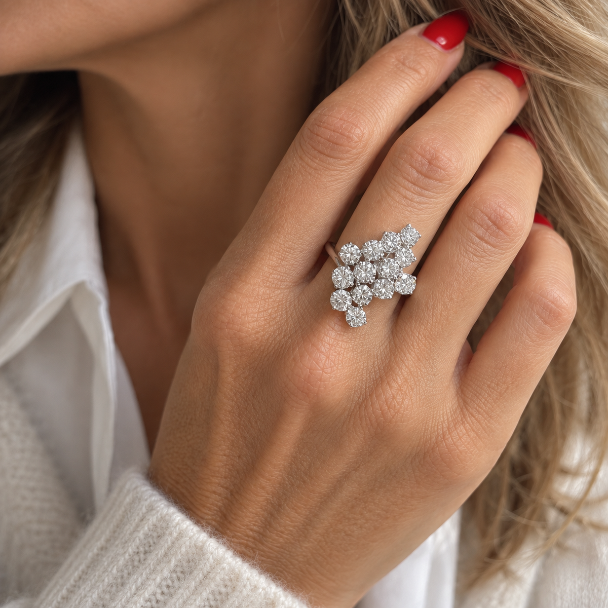 Bague Cocktail - Platine - Diamants 2,80 carats