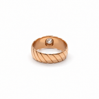 Godronné Tourbillon Ring - Rose Gold - 0.30 ct Diamond