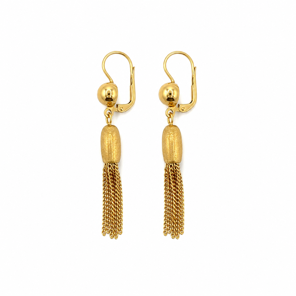 Boucles d’oreilles à pompons Vintage - Or jaune - Année 80