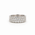Bague Bandeau - Or blanc et Diamants