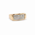 Bague Tank or rosé et Diamants