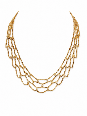 Chopard - Drapier necklace "Les Chaînes collection" - Yellow gold and diamonds