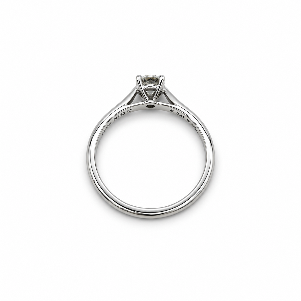 Cartier - Solitaire Platine et Diamant 0,41 carat