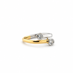 Diamond ring - Yellow gold and Platinum