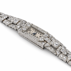 Art déco - Montre femme Platine et diamants