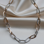 Collier Chaîne d’Ancre - Or blanc, Or rose et Diamants