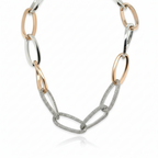 Collier Chaîne d’Ancre - Or blanc, Or rose et Diamants