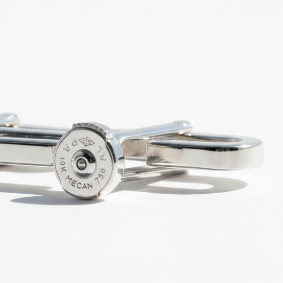 DINH VAN - Boucles d’oreilles Maillon - Moyen Modèle - Or blanc et Diamants