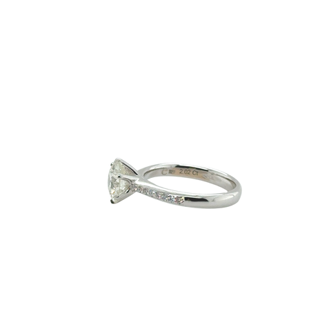 Solitaire Or blanc - Diamant 2,22 carats