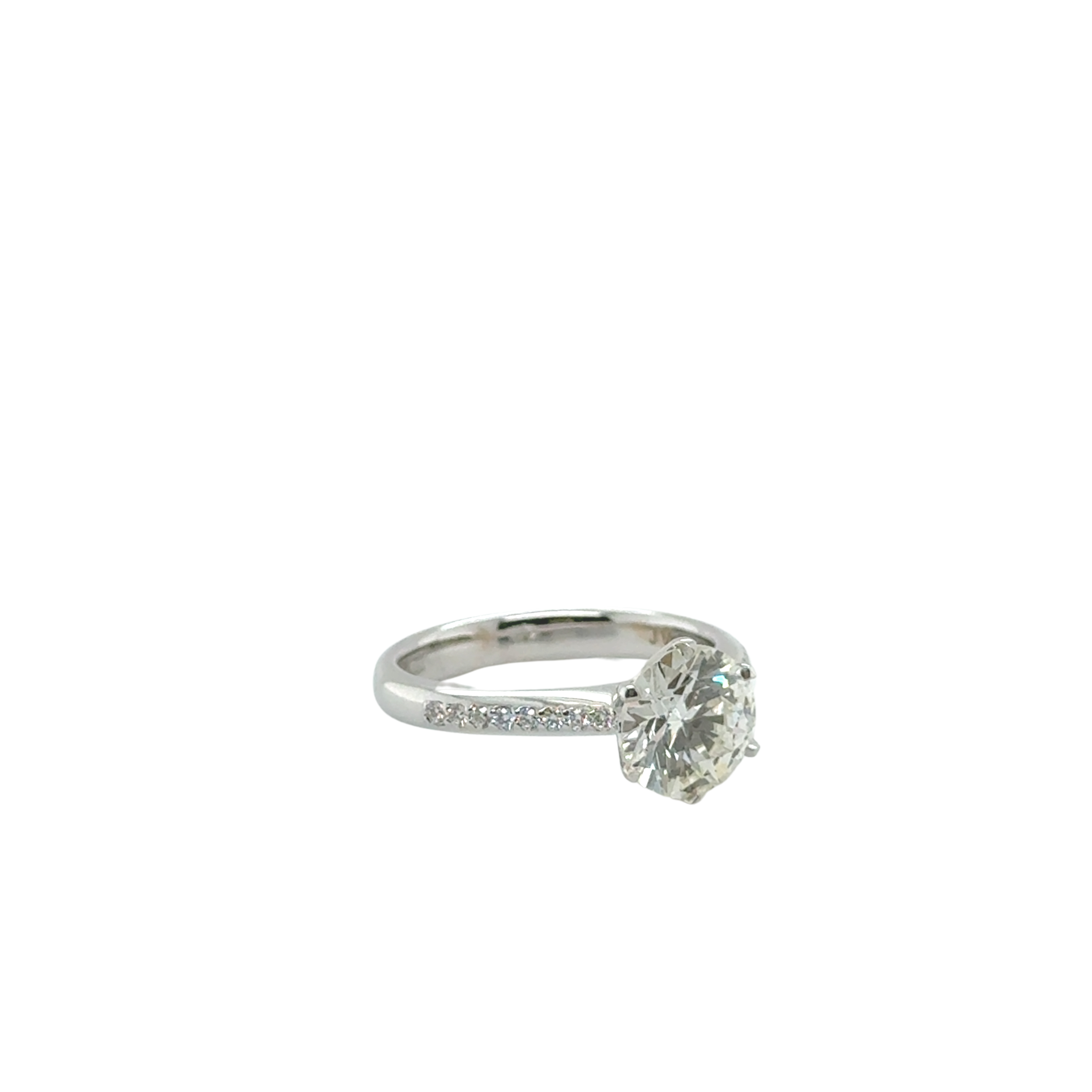 Solitaire Or blanc - Diamant 2,22 carats